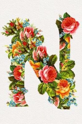 Cover of Floral Initials Dot Grid Journal - N