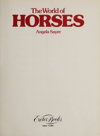 Book cover for World of Horses