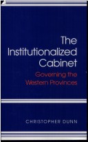 Book cover for The Institutionalized Cabinet