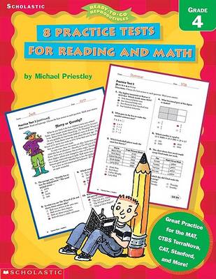 Book cover for 8 Practice Tests for Reading and Math