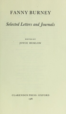 Book cover for Selected Letters and Journals