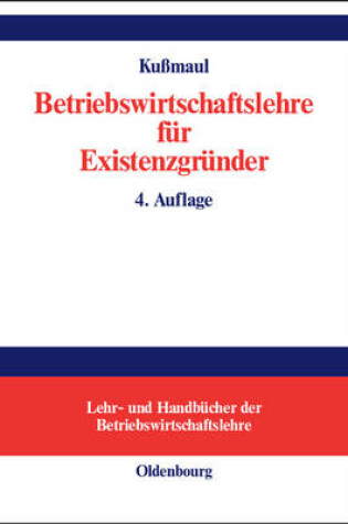 Cover of Betriebswirtschaftlehre Fur Existenzgrunder