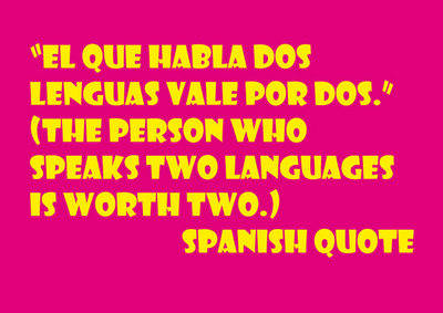 Book cover for Language Postcard (Spanish Quote)