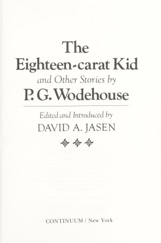 Cover of Eighteen-carat Kid and Other Stories