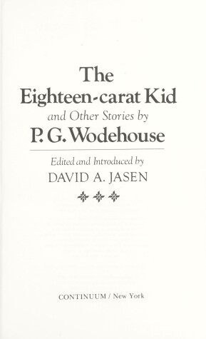 Book cover for Eighteen-carat Kid and Other Stories