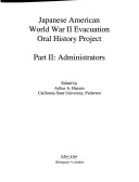 Cover of Japanese American World War Two Evacuation History Project