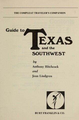 Cover of Guide to Texas and the Southwest