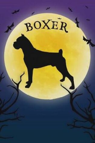 Cover of Boxer Terrier Notebook Halloween Journal