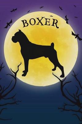 Book cover for Boxer Terrier Notebook Halloween Journal