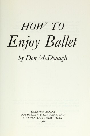 Cover of How to Enjoy Ballet