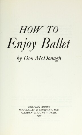 Cover of How to Enjoy Ballet