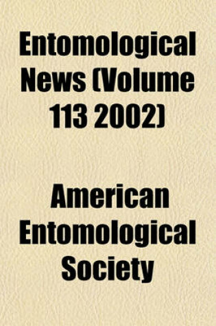 Cover of Entomological News (Volume 113 2002)