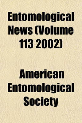 Book cover for Entomological News (Volume 113 2002)