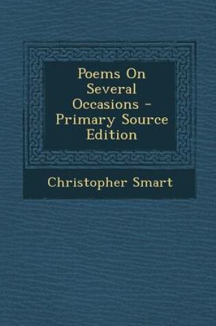 Cover of Poems on Several Occasions - Primary Source Edition