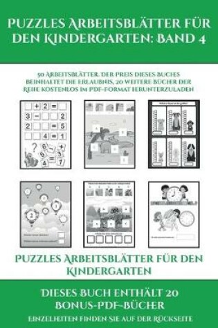 Cover of Schulbegleitende Aufgabenblätter für Vorschulkinder (Puzzles Arbeitsblätter für den Kindergarten