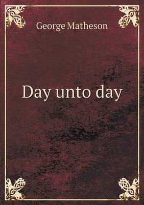 Book cover for Day unto day