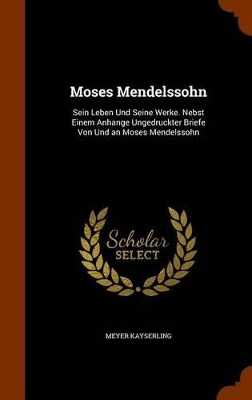 Book cover for Moses Mendelssohn