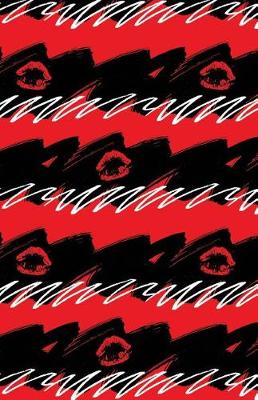 Book cover for Bullet Journal Red Lips - Abstract Red and Black Pattern