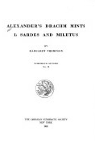 Cover of Alexander's Drachm Mints 1