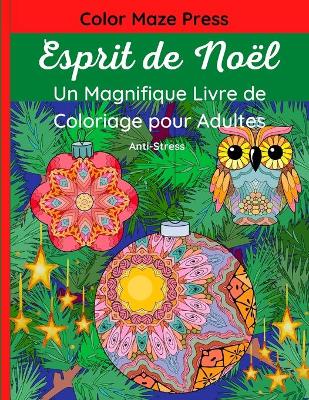 Book cover for Esprit de Noel - Un Magnifique Livre de Coloriage Pour Adultes