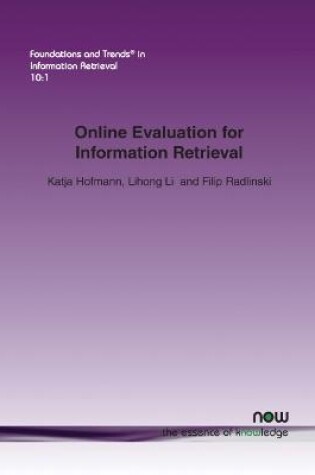 Cover of Online Evaluation for Information Retrieval