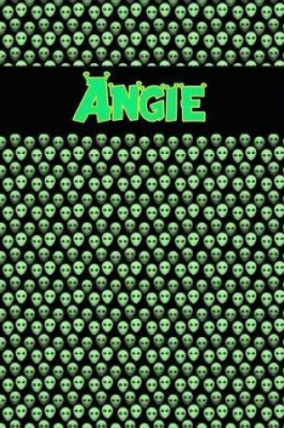 Cover of 120 Page Handwriting Practice Book with Green Alien Cover Angie