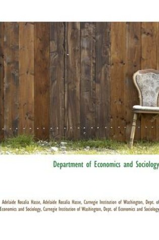 Cover of Department of Economics and Sociology