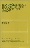 Book cover for Handworterbuch Der Wirtschaftswissenschaft (Hdww) Band 03