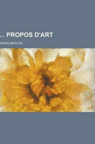 Cover of Propos D'Art