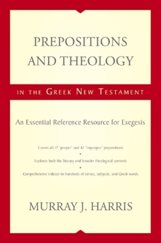 Cover of Prepositions and Theology in the Greek New Testament