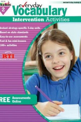 Cover of Everyday Vocabulary Intervention Activities for Grade 2 Workbook