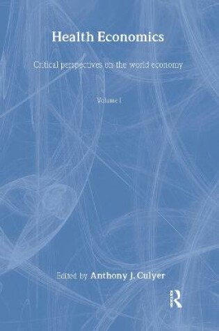 Cover of Health Economics Vol1