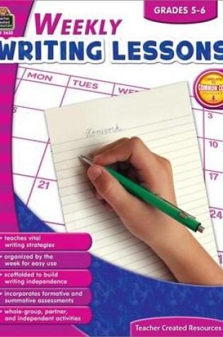 Cover of Weekly Writing Lessons Grades 5-6