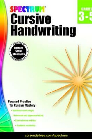 Cover of Spectrum Cursive Handwriting, Grades 3 - 5
