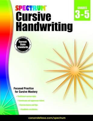 Book cover for Spectrum Cursive Handwriting, Grades 3 - 5