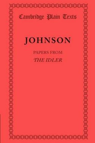 Cover of Papers from the Idler