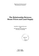 Book cover for The relationship between house prices and land supply