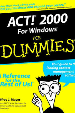 Cover of Act! 2000 for Windows For Dummies