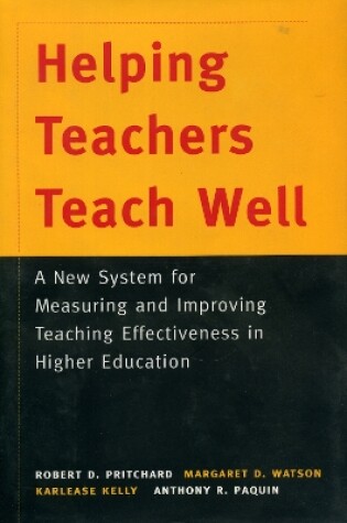 Cover of Helping Teachers Teach Well