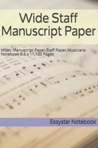 Cover of Wide Staff Manuscript Paper