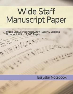 Book cover for Wide Staff Manuscript Paper