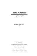 Book cover for Boris Pasternak: a Reference Guide