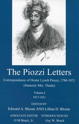 Book cover for The Piozzi Letters V6