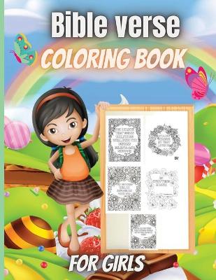 Book cover for Bible Verse Coloring Book For Girls