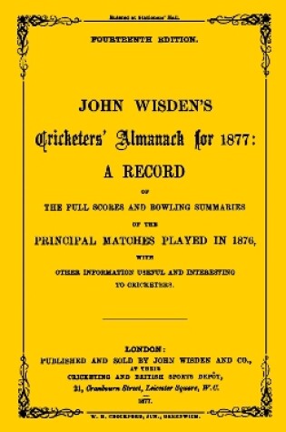 Cover of Wisden Cricketers' Almanack 1877