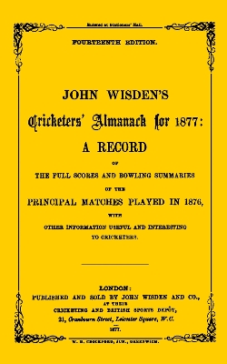 Book cover for Wisden Cricketers' Almanack 1877