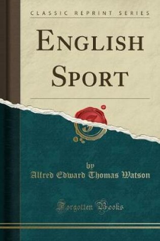 Cover of English Sport (Classic Reprint)