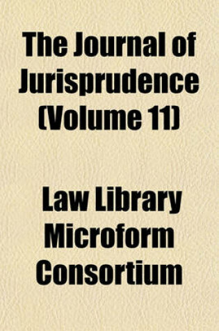 Cover of The Journal of Jurisprudence (Volume 11)