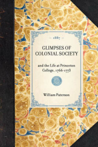 Cover of Glimpses of Colonial Society