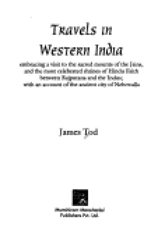 Cover of Travels in Western India